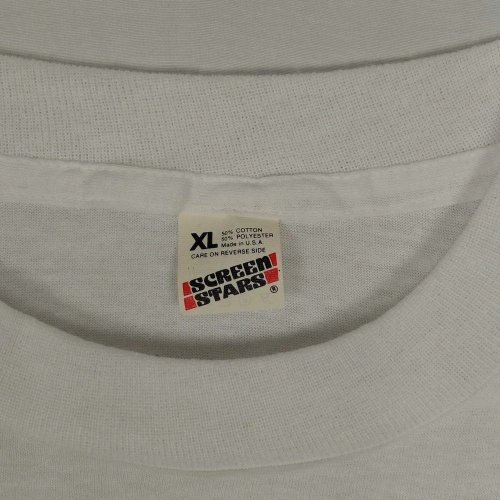 Vintage XL Screen Stars T Shirt Fishing Single‎ Stitch Retired NORSK Cartoon USA